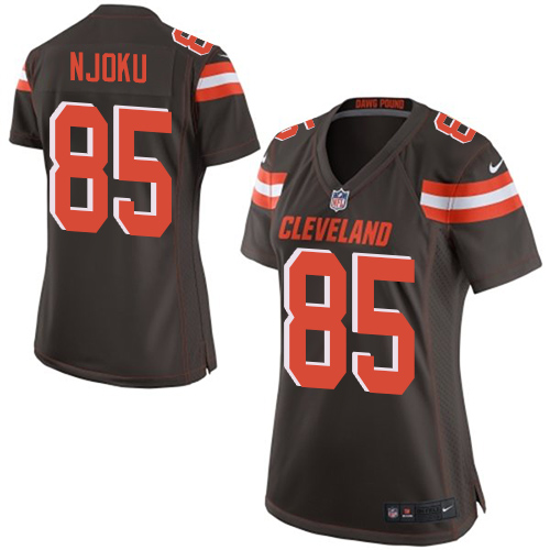 Nike Browns #85 David Njoku Brown Team Color Women's Stitched NFL New Elite Jersey